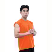 1 - Athflex Men's Sleeveless Elevate Boxy Tank,  Medium  Orange 