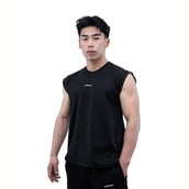 2 - Athflex Men's Sleeveless Elevate Boxy Tank,  Small  Black 