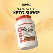 4 - GNC Pro Performance 100% Whey + Keto Surge,  4 lb  Chocolate 