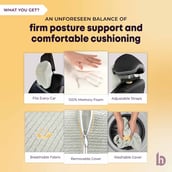 4 - Betterhood Car Headrest, Free Size Grey (Pack of 2)