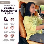 3 - Betterhood Car Headrest,  Free Size  Black 