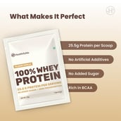 6 - HealthifyMe 100% Whey Protein, 5 sachets/pack Classic Vanilla