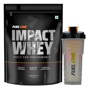 Fuel One Impact Whey Protein 1 kg Chocolate & Shaker Combo