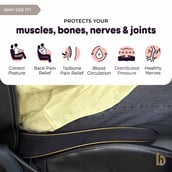2 - betterhood Car Seat Cushion, Black for Lumbar Support