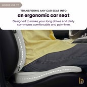 4 - betterhood Car Seat Cushion, Grey for Lumbar Support