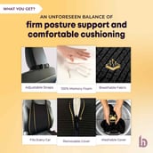 3 - betterhood Car Backrest Cushion, Black for Back Support