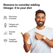 6 - HealthKart HK Vitals Fish Oil 1000mg with 180mg EPA and 120mg DHA,  30 capsules