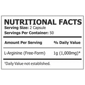 3 - Pole Nutrition L Arginine 500mg,  100 capsules 
