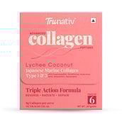 1 - TruNativ Advanced Collagen Peptides,  6 sachets/pack  Lychee Coconut (Japanese Marine Collagen Type 1 & 3) 