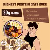 2 - Nutrabay High Protein Oats,  50 g  Dark Chocolate 