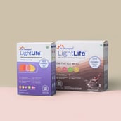 1 - Dr. Morepen LightLife Power Plan,  10 sachets/pack  Pre-Meal Nutrition Mix flavour Assorted & On-The-Go Meal 5 Sachets flavour Chocolate 
