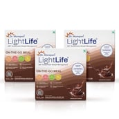 1 - Dr. Morepen LightLife On-The-Go Meal,  5 sachets/pack  Chocolate (Pack of 3) 