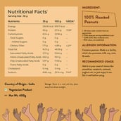 5 - Nutrabay Foods All-Natural Peanut Butter,  400 g  Unsweetened, Creamy 