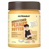 1 - Nutrabay Foods All-Natural Peanut Butter, 400 g Unsweetened, Crunchy