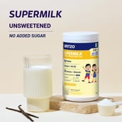 2 - Gritzo SuperMilk Unsweetened 2-6y Personalized Protein and Nutrition Drink Mix,  300 g  Creamy Vanilla