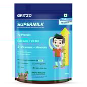 2 - Gritzo SuperMilk Height+ for 2-6 Yrs Personalized Protein & Nutrition Drink Mix OP,  1 kg  Double Chocolate 
