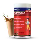4 - Supermilk Gritzo Overall Growth for Boy 13+ Yrs Protein & Nutrition Drink Mix OP,  400 g  Natural Double Chocolate 
