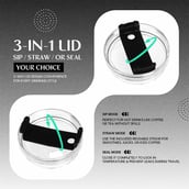 4 - GHC Nutrigize Stainless Steel Tumbler Hot and Cold with Handle and Steel straw, Black 1.2 L