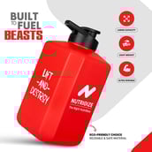 2 - GHC Nutrigize Leakproof Gallon Water Bottle with Handle,  Red  2 L 