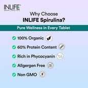 9 - INLIFE Spirulina 2000mg,  60 tablet(s) 