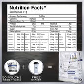 8 - Muscle Trail Pro Series 100% Natural Whey Protein, 50 sachets/pack Mango (with Free Shaker Inside)