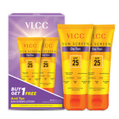 7 - VLCC Anti Tan Sun Screen Lotion,  100 g  SPF 25 PA+ (Buy 1 Get 1 Free) 