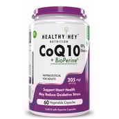 1 - HealthyHey Nutrition CoQ10 with Bioperine 205mg, 60 veggie capsule(s)