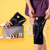 1 - betterhood Premium Knee Sleeve with with Gel Pad & Side Stabilizers, Black Medium