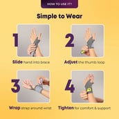 4 - betterhood Wrist Support Brace with ZeroBulk Max Stability Design,  Grey  Universal 