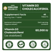 6 - Vlado's Himalayan Organics Vitamin D3 60000 IU Cholecalciferol,  40 tablet(s)  Orange 