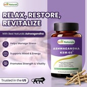 3 - Best Naturals Ashwagandha KSM-66,  60 capsules 
