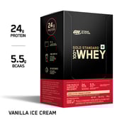 9 - ON (Optimum Nutrition) Gold Standard 100% Whey Protein, 5 sachets/pack Vanilla Ice Cream