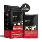 1 - ON (Optimum Nutrition) Gold Standard 100% Whey Protein, 5 sachets/pack Vanilla Ice Cream