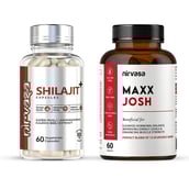2 - Nirvasa Shilajit+ 60 Capsules & Maxx Josh Combo,  60 tablet(s) 