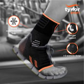 2 - Tynor Ankle Support Air Pro, Black/Green XL