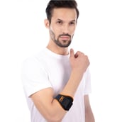 1 - Tynor Tennis & Golfer's Elbow Support Pro,  Black/Orange  Universal 