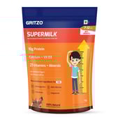 2 - Supermilk Gritzo Height+ for Boy 7-12 Yrs Personalized Protein & Nutrition Drink Mix OP,  1 kg  Double Chocolate 