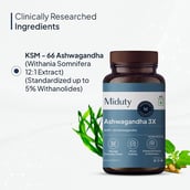 4 - Miduty Ashwagandha 3X,  60 capsules 