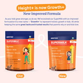 4 - Supermilk Gritzo Height+ for 7-12 Yrs Girls Personalized Protein & Nutrition Drink Mix, 1 kg Double Chocolate