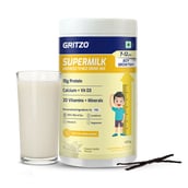 1 - Supermilk Gritzo Height+ Unsweetened for Boy 7 to 12 Years,  400 g  Creamy Vanilla 