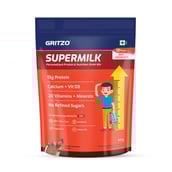 1 - Supermilk Gritzo Height+ for 13+ Yrs Boys Personalized Protein & Nutrition Drink Mix, 800 g Double Chocolate