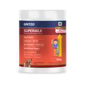 1 - Supermilk Gritzo Height+ for 13+ Yrs Boys Personalized Protein & Nutrition Drink Mix,  200 g  Double Chocolate