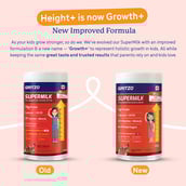 3 - Supermilk Gritzo Height+ for 13+ Yrs Girls Personalized Protein & Nutrition Drink Mix, 400 g Double Chocolate