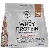1 - Wellbeing Nutrition 100% Native Whey Protein Isolate + Concentrate,  2.2 lb  Swiss Chocolate 