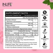 6 - INLIFE Cranberry D Mannose Hibiscus,  60 capsules 