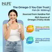 5 - INLIFE Fish Oil Omega 3 (1000 mg),  60 capsules 