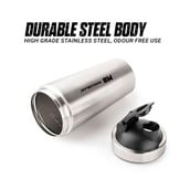 3 - MuscleBlaze Gym Steel Shaker,  Silver  700 ml 