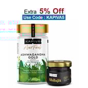 Kapiva Himalayan Shilajit 20g & Ashwagandha Gold 60 Capsules Combo,  2 Piece(s)/Pack 