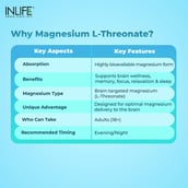 6 - INLIFE Magnesium L-Threonate, Unflavoured 30 veggie capsule(s)