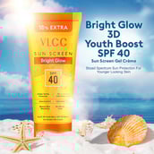 4 - VLCC Bright Glow 3D Youth Boost Sunscreen Gel Cream,  100 g  Saxifraga & Morus Bombycis Extracts 